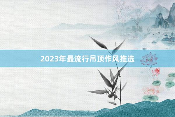 2023年最流行吊顶作风推选